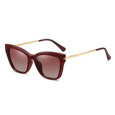 Ralferty Women's Sunglasses Magnet Clips On Glasses Anti Blue Light F95337