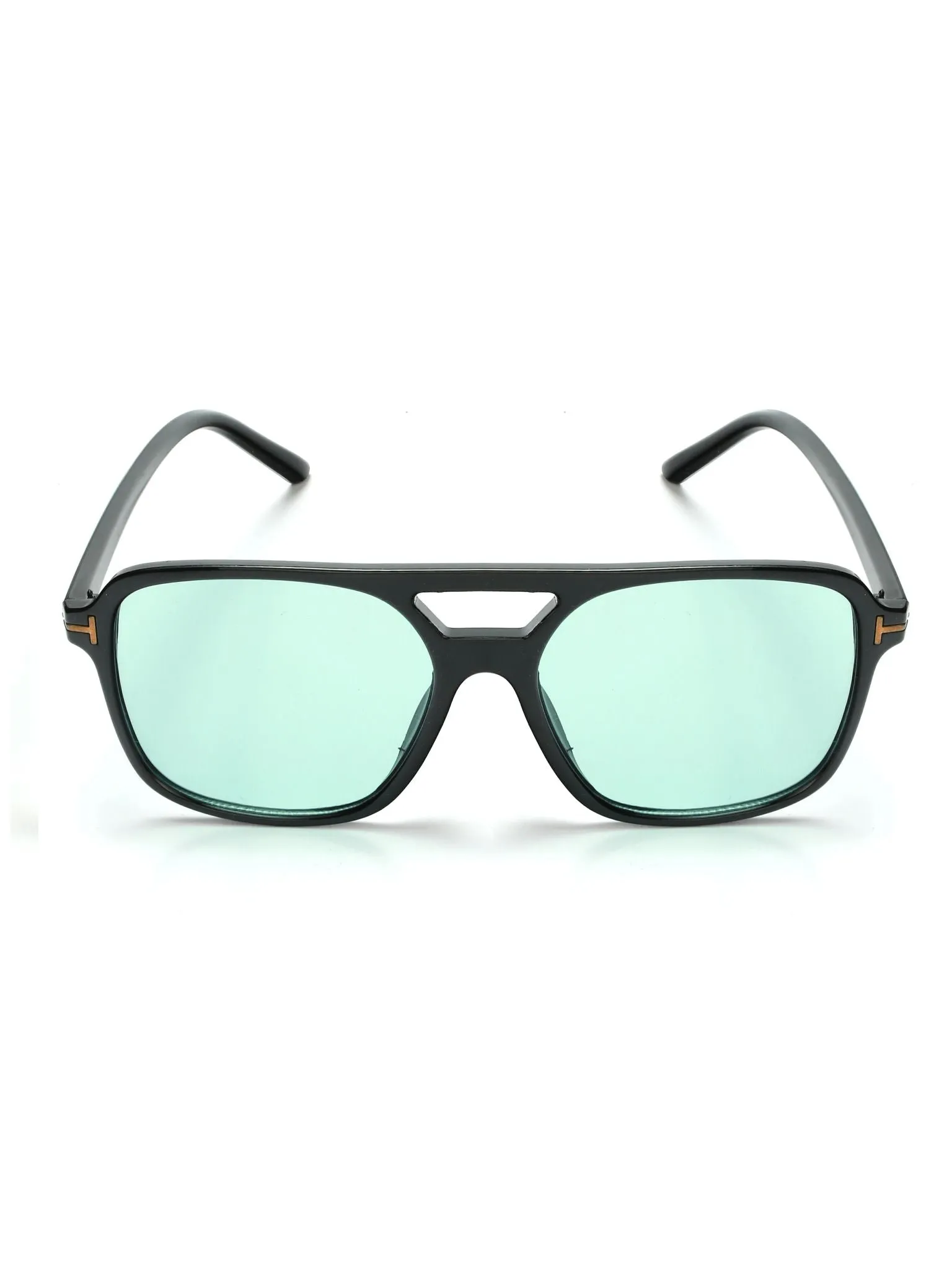 Retro Themed,Vintage Pilot Abstract Unisex Green Sunglasses Uv400 Protected Medium Size