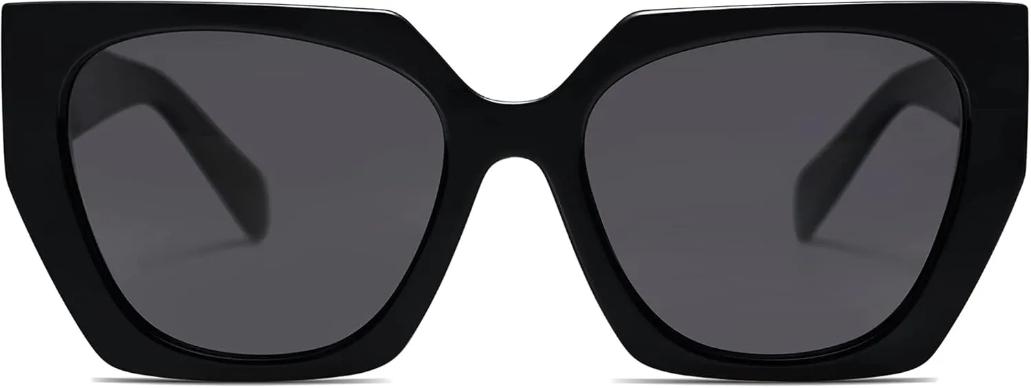 SOJOS Trendy Oversized Polarized Sunglasses Womens Big Square Cateye Sunnies, Lentes de sol para mujer SJ2205