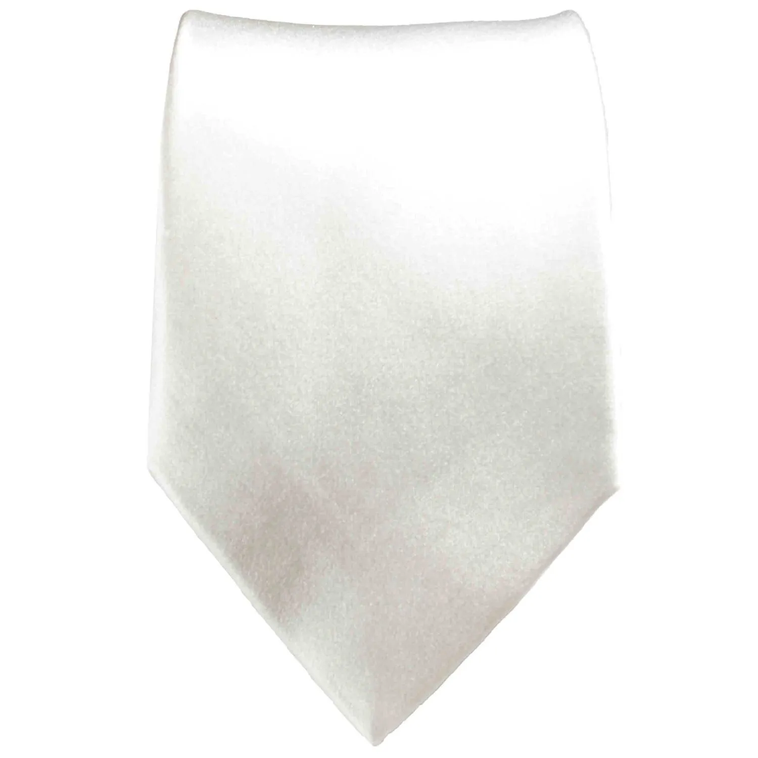 Solid White Formal Silk Necktie