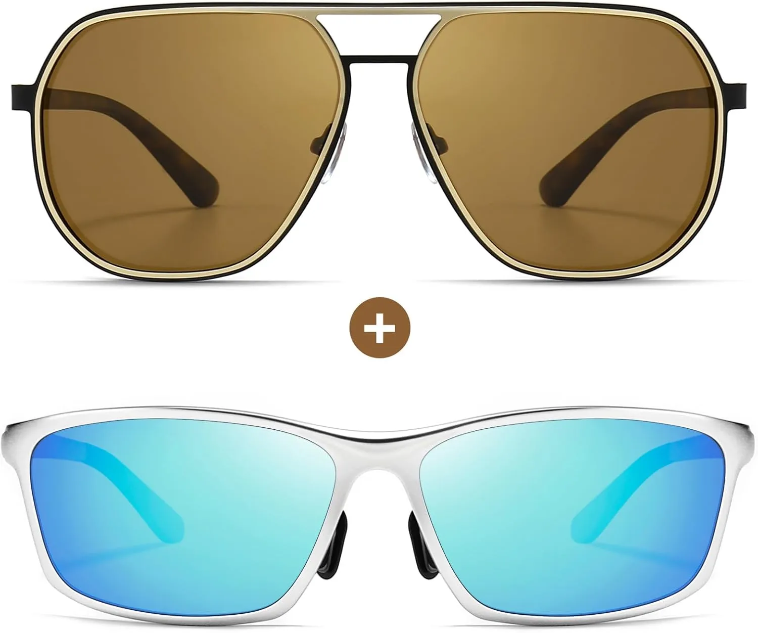 SUNGAIT Aviator Sunglasses for Men Polarized Sunglasses UV Protection