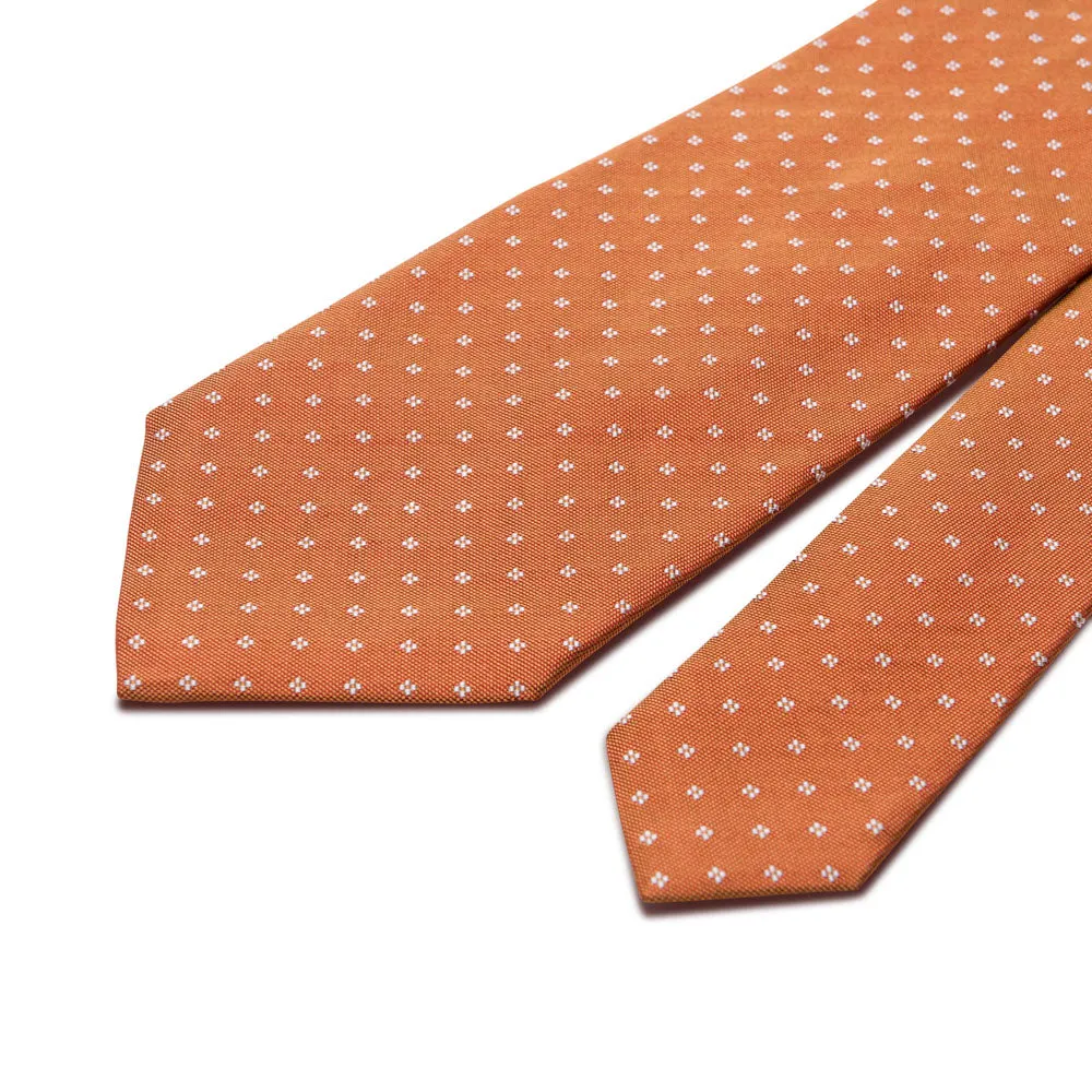 The Refined Elegance Orange Jacquard Silk Tie