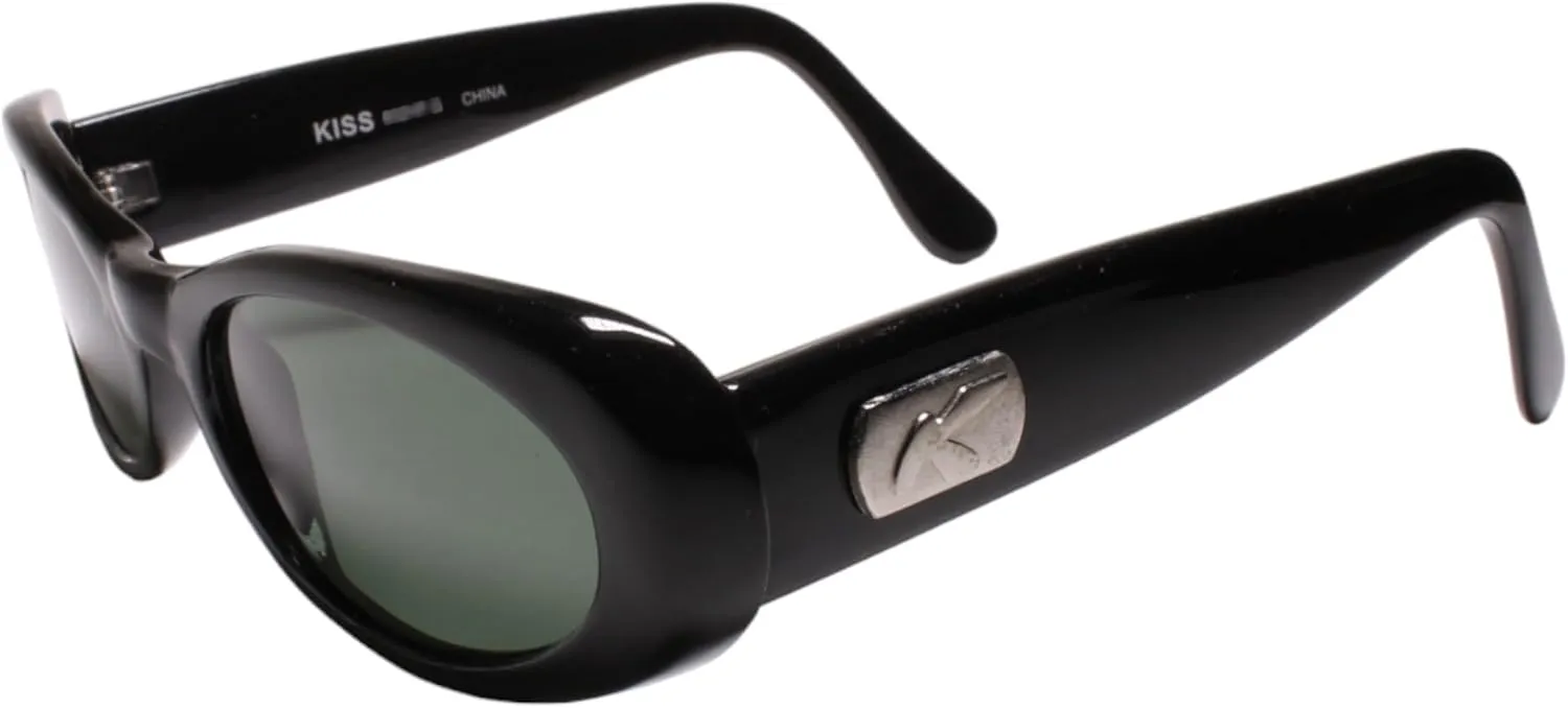 Vintage Womens Rounded Cat Eye Black Thick Frame Sunglasses